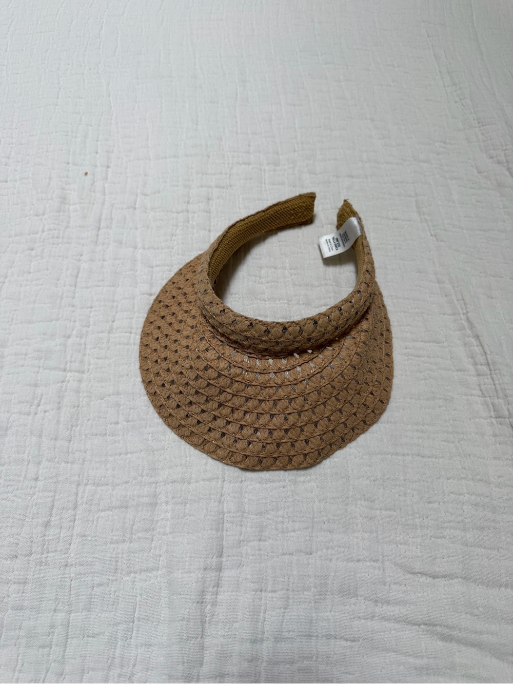 Braided Straw Visor - Tan